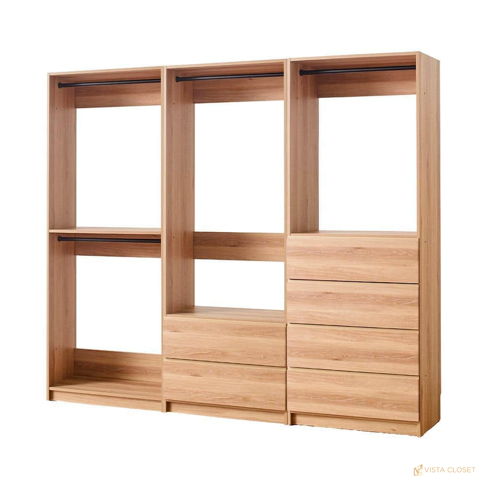 Vista Closet 32 in. W Oak Freestanding Modular Closet Tower System - construction detail