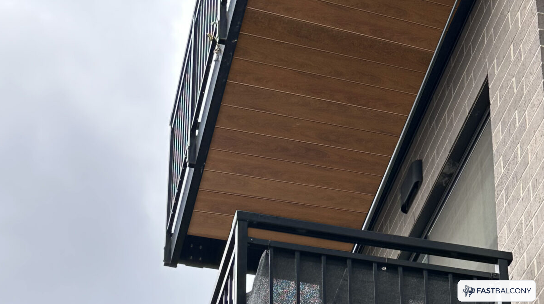Fast Balcony Waterproof Aluminum Deck Balcony System - frame and rail detail