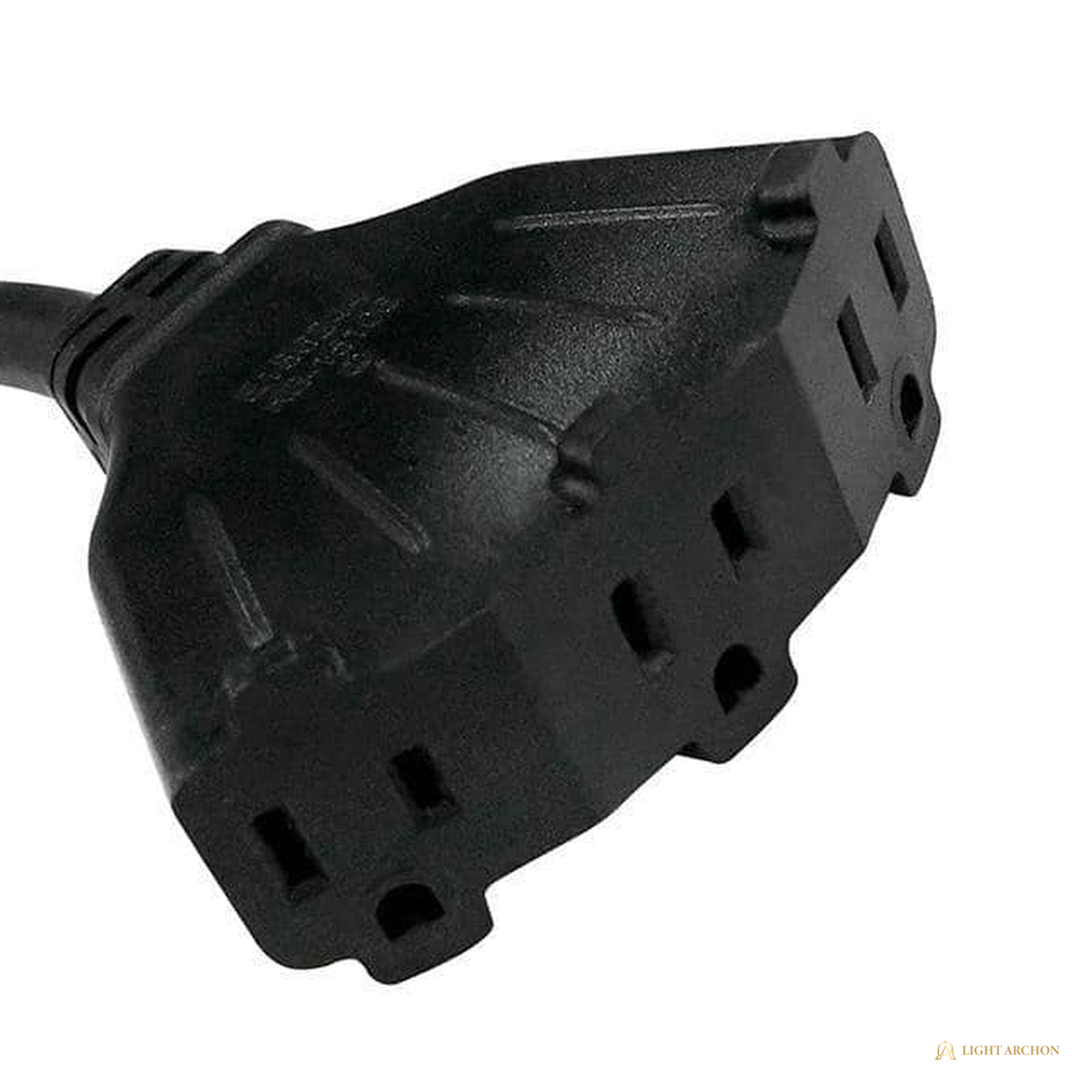 Light Archon Tether 16/3 Indoor/Outdoor Extension Cord with Triple-Tap End, Black - construction detail