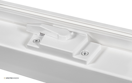 Spectre Window 95.5 in. x 47.5 in. Vinyl Sliding Window with Low-E Insulated Glass - frame and hardware detail