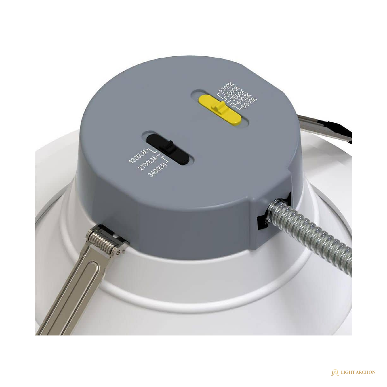 Light Archon Cardea 8 in. Commercial LED Downlight, Selectable CCT, White Reflector - construction detail