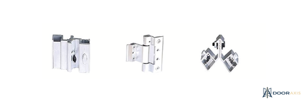 Door Axis Folding Door Hardware Set, Pivots, Carriers, and Drop Bolts - panel and glazing detail