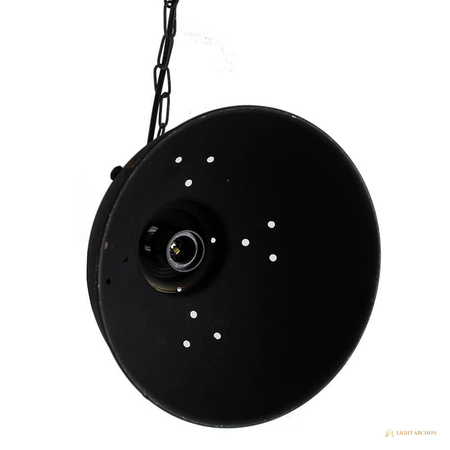 Light Archon Rivet 10.4 in. Antique Bronze Industrial Dome Pendant with Chain - construction detail