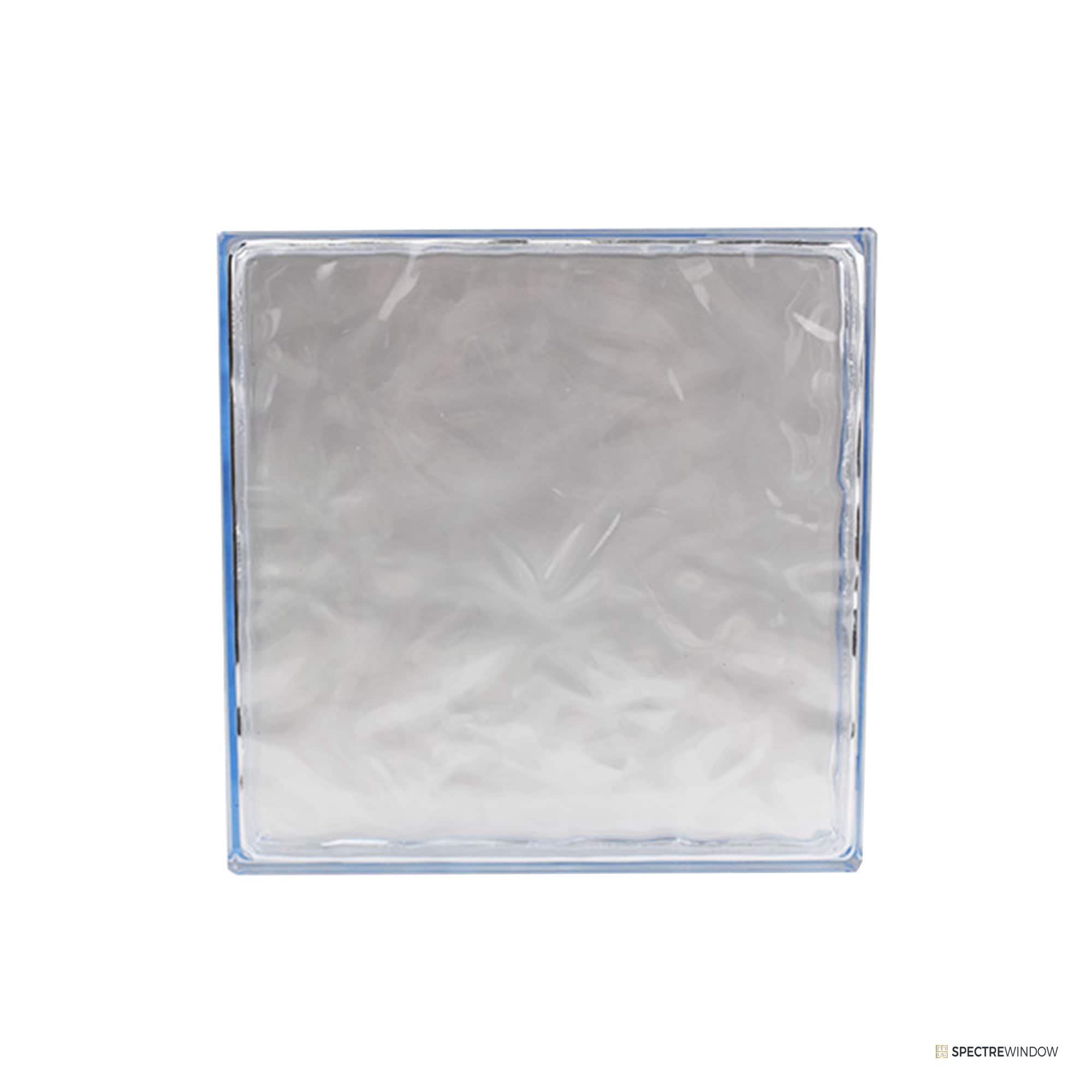 Spectre Window 29.5 in. x 17.5 in. Acrylic Block Vinyl Hopper Window, Privacy Glazing - frame and hardware detail