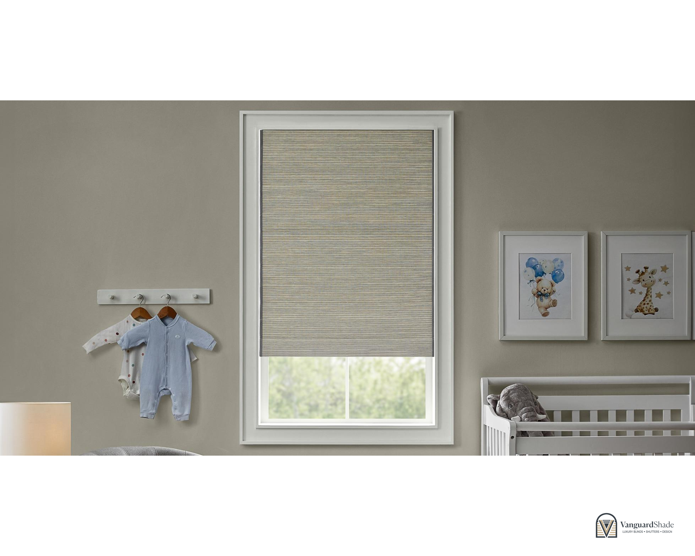 Vanguard Shade Woven Wood Shade, Natural Bamboo, Custom Cut - detail view