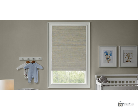 Vanguard Shade Woven Wood Shade, Natural Bamboo, Custom Cut - detail view