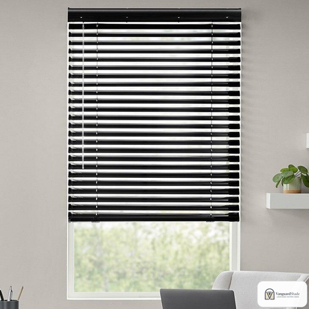 Vanguard Shade 2 in. Vinyl Blind, Corded, Custom Cut Width - detail view