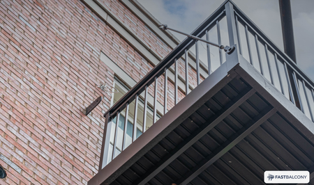 Fast Balcony Drainage and Scupper Trim Kit - frame and rail detail