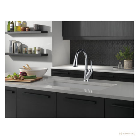 Namimera Pull-Down Kitchen Faucet with Magnetic Dock Sprayer, 1.8 GPM, Stainless Steel - ch finish