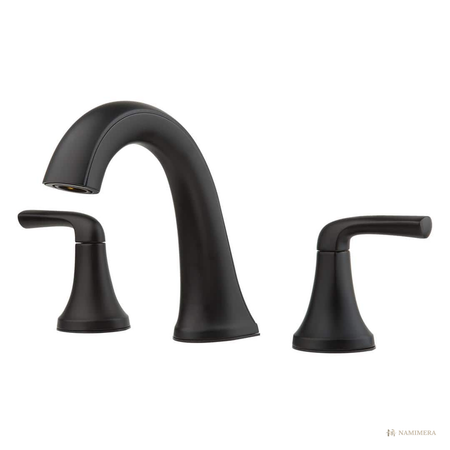 Namimera 8 in. Widespread Double-Handle Bathroom Faucet, 1.2 GPM, Brushed Nickel - mb finish