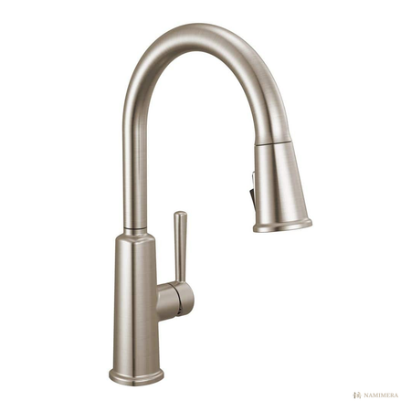 Namimera Transitional Single-Handle Pull-Down Kitchen Faucet, 1.8 GPM, Champagne Bronze - ss finish