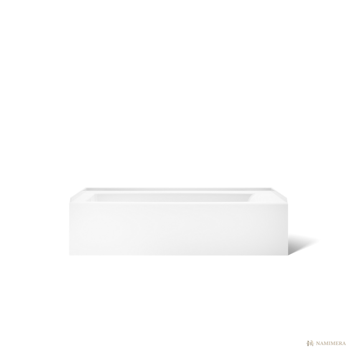 Namimera 60 in. Alcove Soaking Bathtub with Integral Apron, White - product view