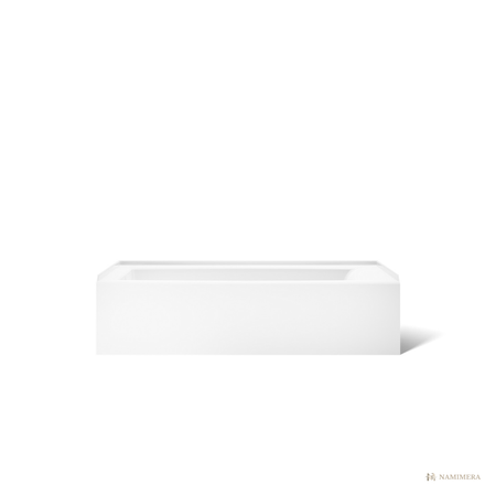 Namimera 60 in. Alcove Soaking Bathtub with Integral Apron, White - product view
