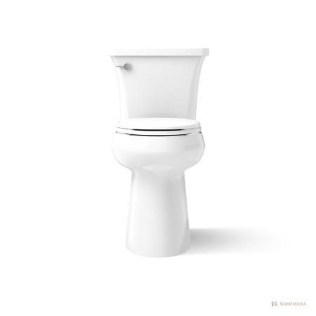 Namimera Two-Piece Elongated Extra-Tall Toilet, 1.28 GPF Single Flush, 12 in. Rough-In, White - product view