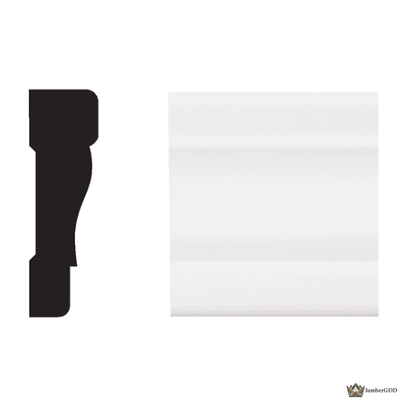 Lumber God Colonial Casing, 2-1/4 in - profile view