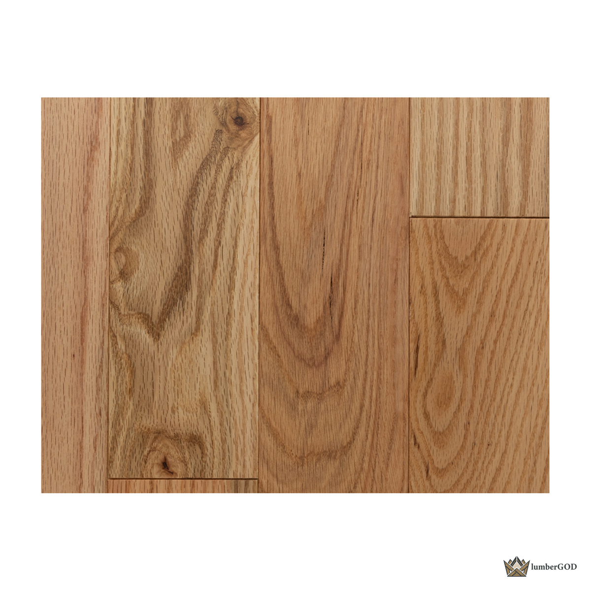Lumber God Solid Oak Hardwood Flooring, 3/4 in, Prefinished - room scene