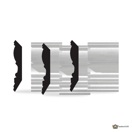 Lumber God Primed Crown Molding, 4-1/2 in, 8 ft - product view