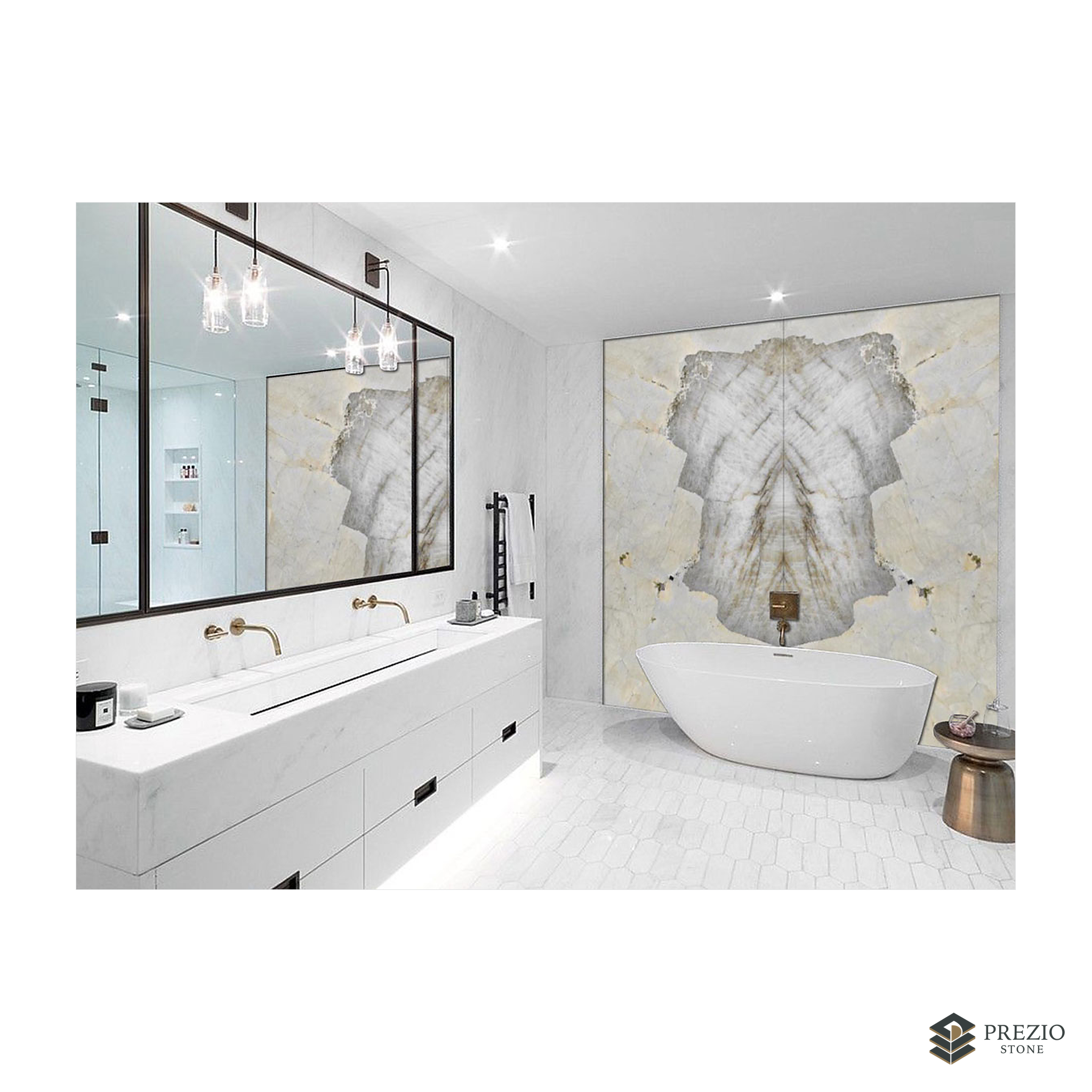 Prezio Stone Patagonia Quartzite Slab Program - installed application