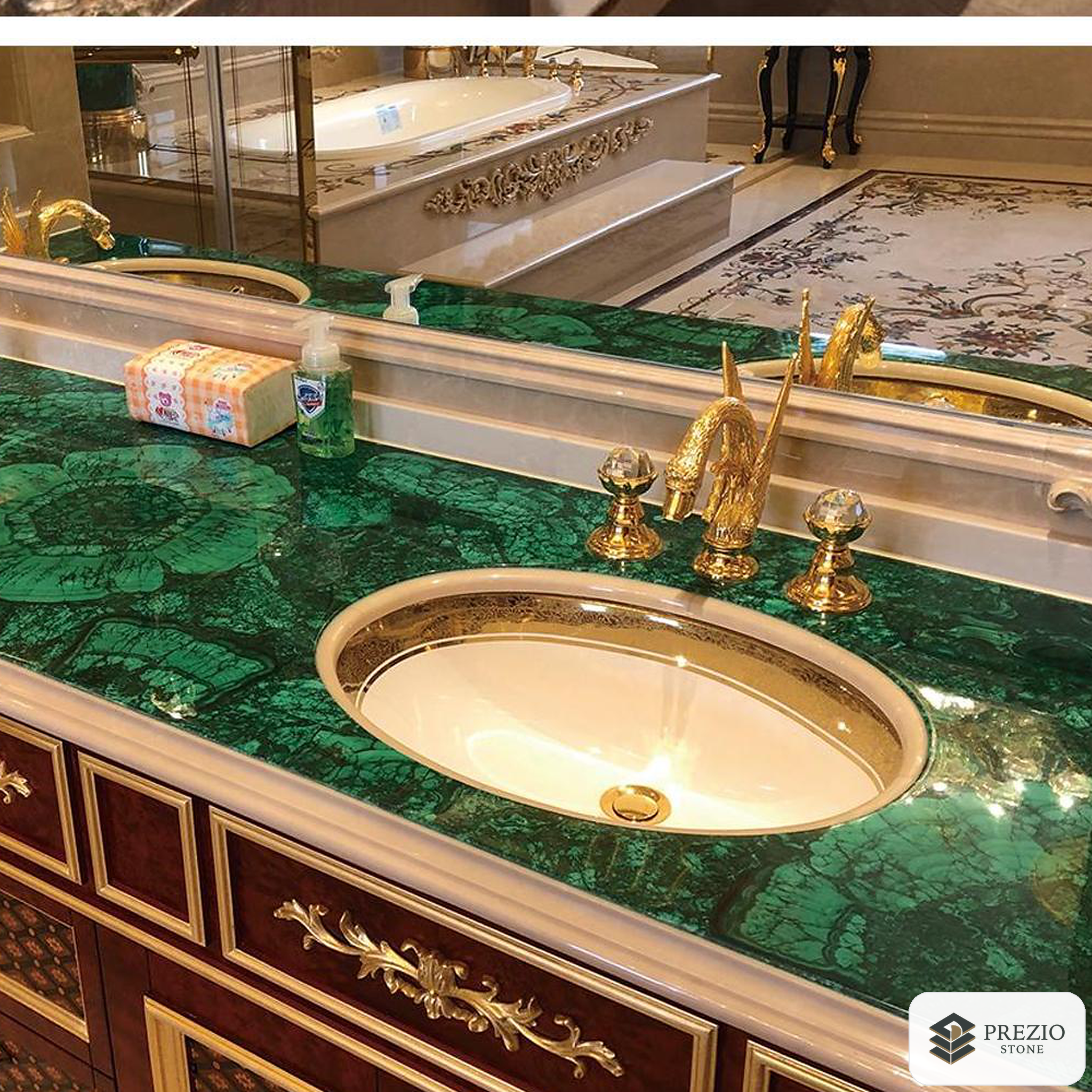Prezio Stone Malachite Gemstone Surface Program - installed application