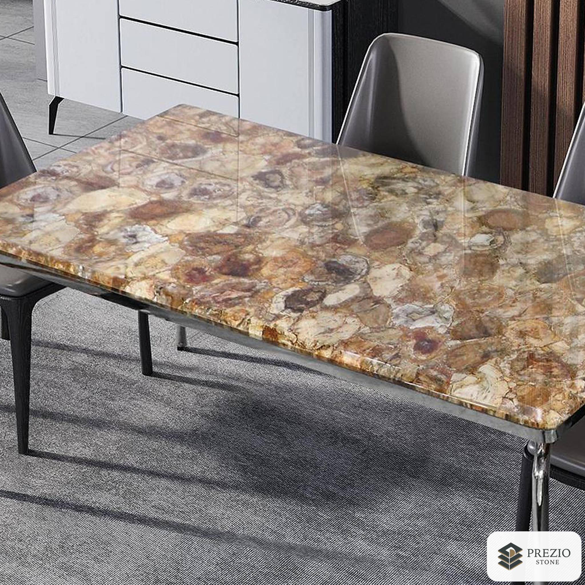 Prezio Stone Petrified Wood Gemstone Surface Program - installed application