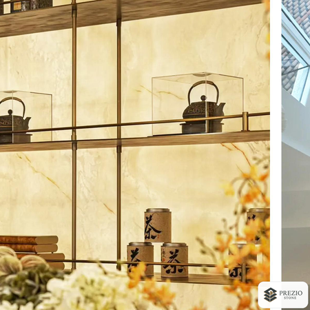 Prezio Stone Translucent Onyx Slab Program - installed application