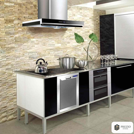 Prezio Stone Sierra Ridge Quartzite Ledger Stone Panel - installed application