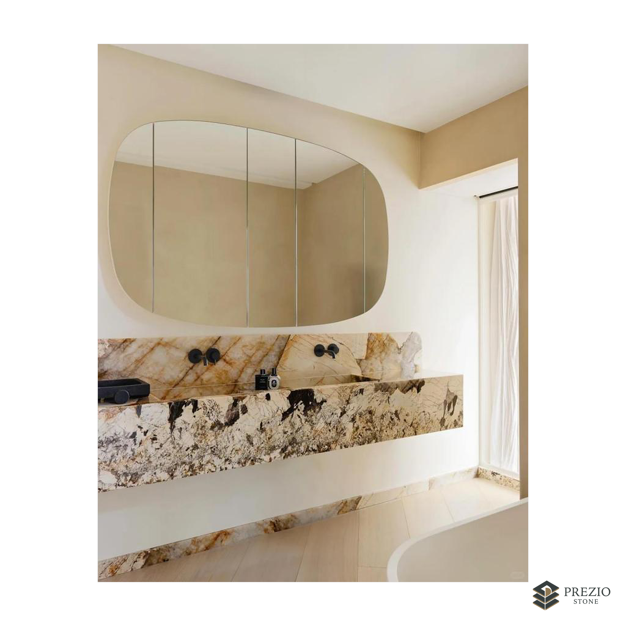 Prezio Stone Patagonia Quartzite Slab Program - installed application