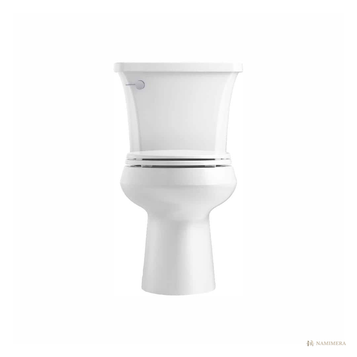 Namimera Two-Piece Elongated Chair-Height Toilet, 1.28 GPF Single Flush, 12 in. Rough-In, White - product view