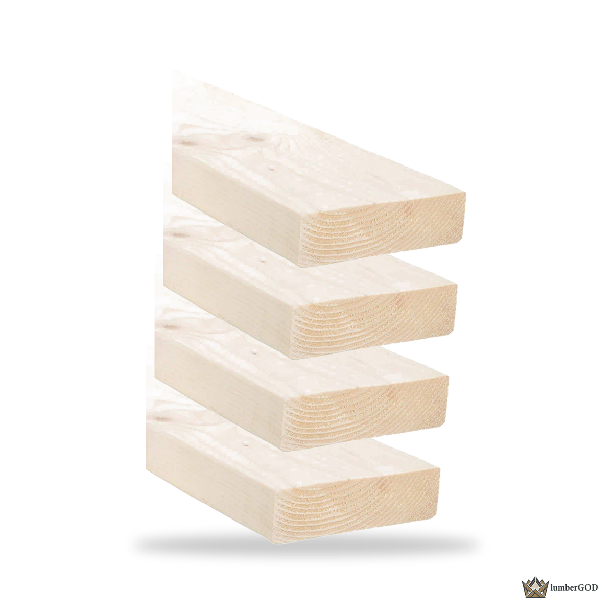 Lumber God 2x6 SYP No. 1 Dimensional Lumber, Kiln Dried - stacked unit view