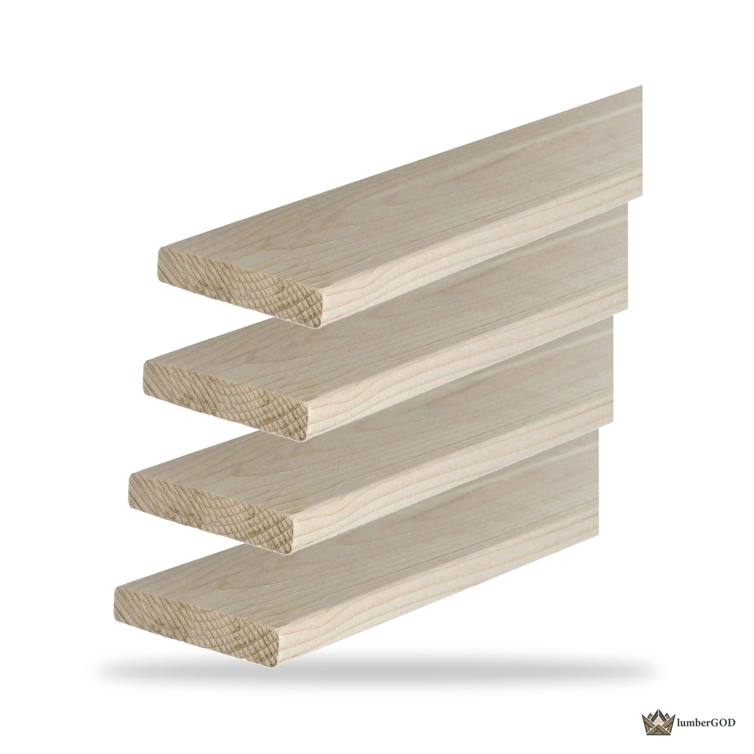 Lumber God 1x4 Furring Strip, 8 ft - stacked unit view