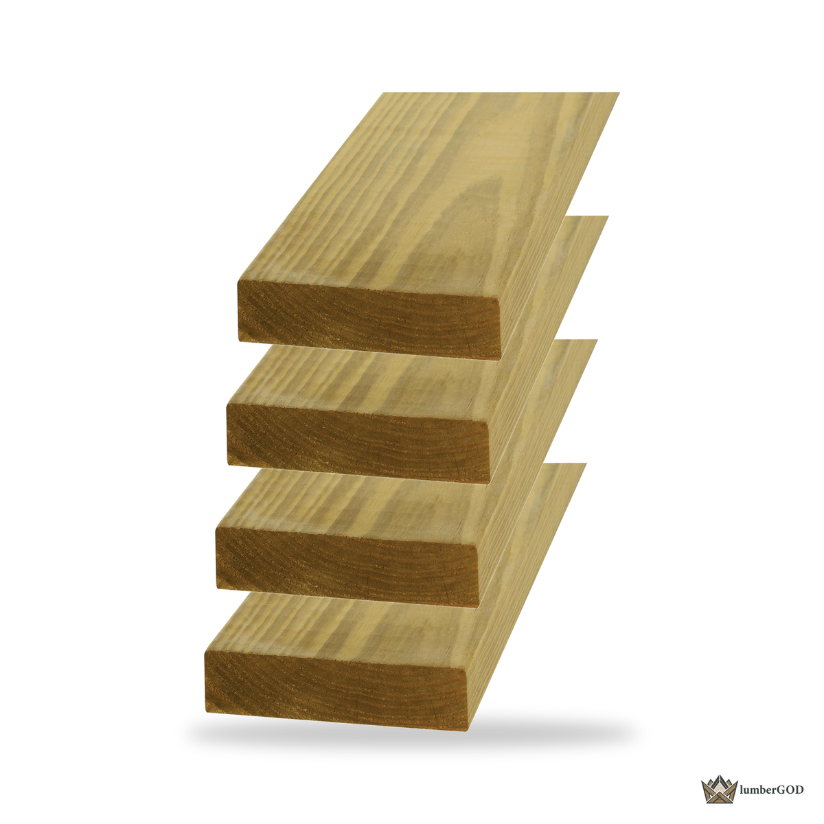 Lumber God 2x6 Pressure Treated Lumber, Ground Contact - stacked unit view