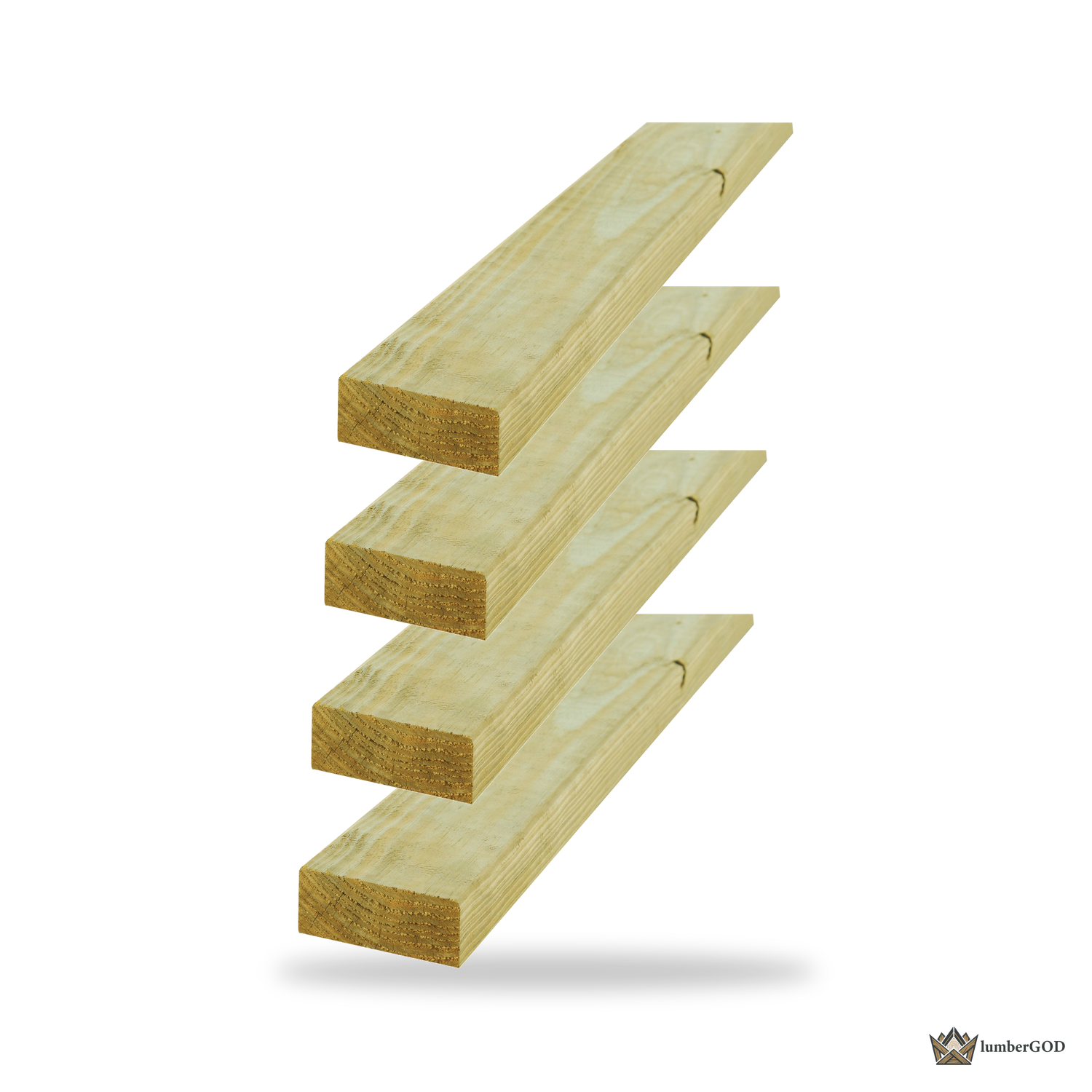 Lumber God 2x4 Pressure Treated Lumber, Ground Contact - stacked unit view