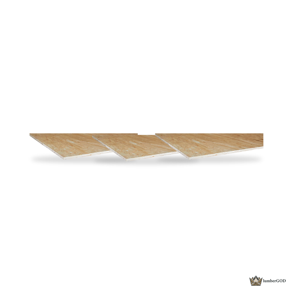 Lumber God 23/32 in CDX Sheathing Plywood, 4x8 Panel - stacked unit view