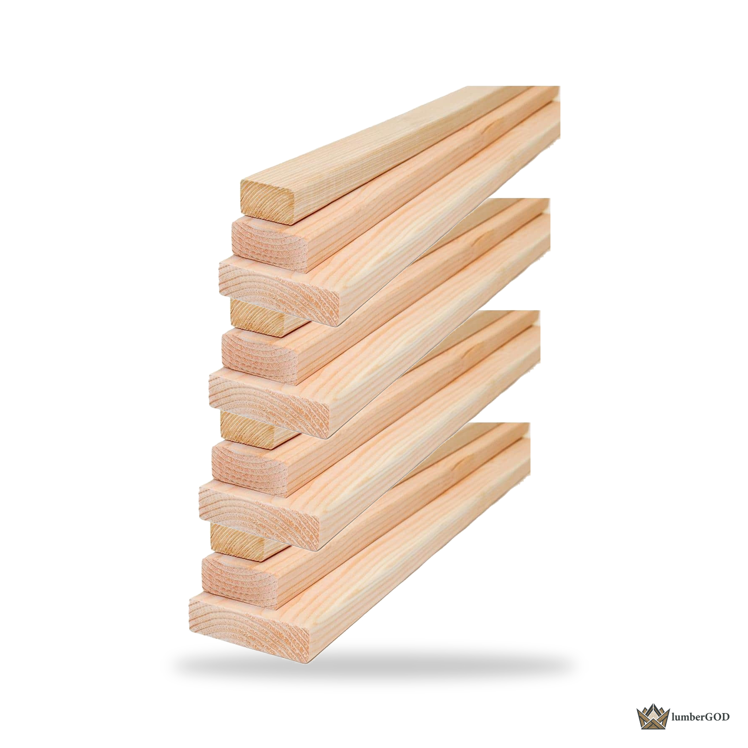 Lumber God 2x4 SYP No. 1 Dimensional Lumber, Kiln Dried - stacked unit view