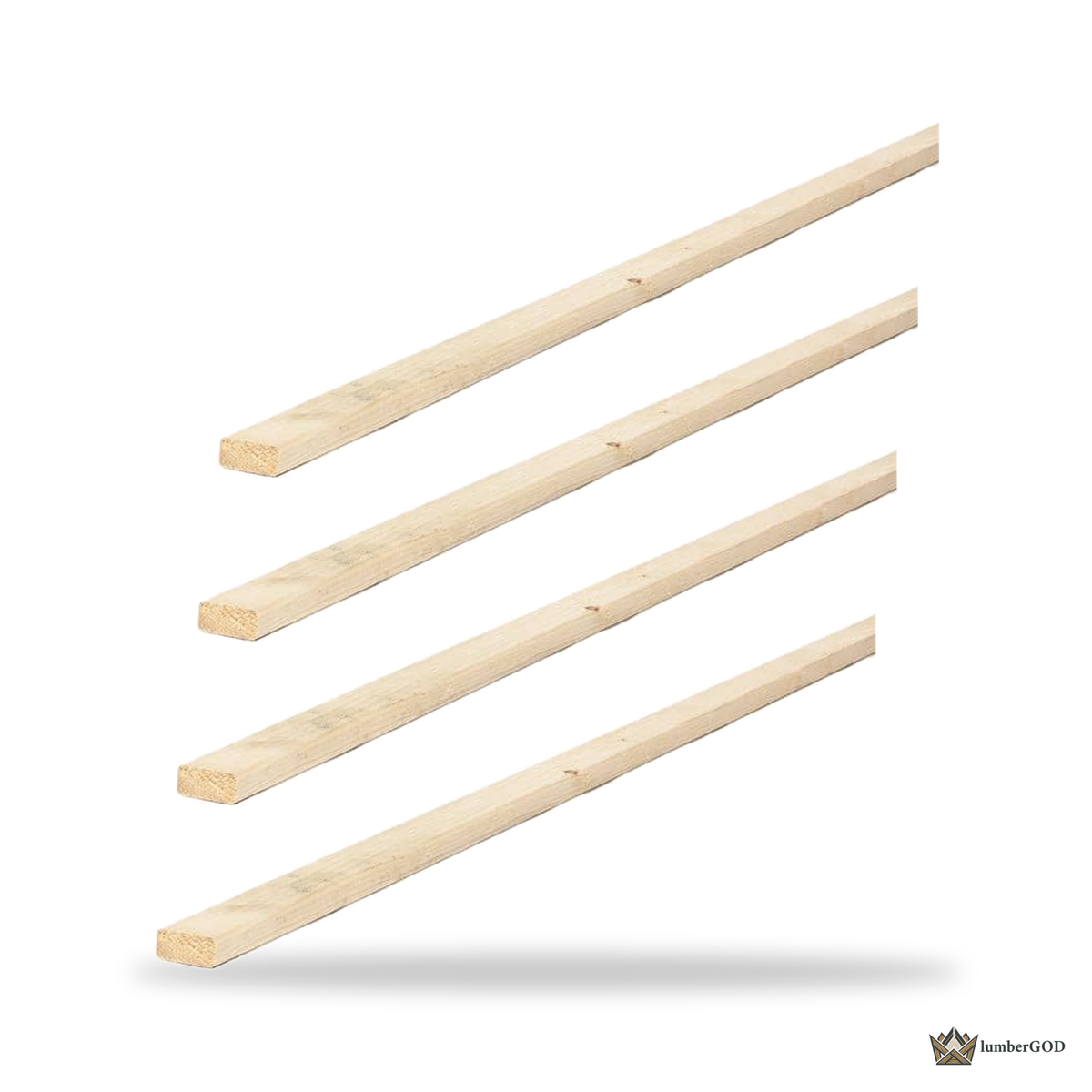 Lumber God 1x2 Furring Strip, 8 ft - stacked unit view