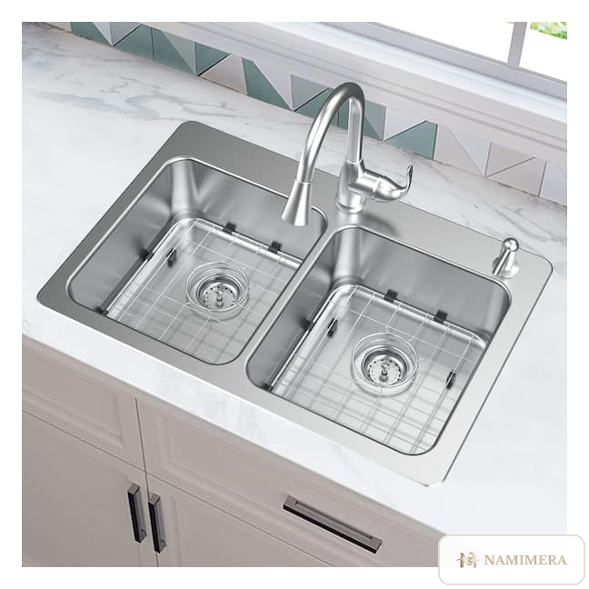 Namimera 33 in. Drop-In 18-Gauge Stainless Steel Kitchen Sink - product view