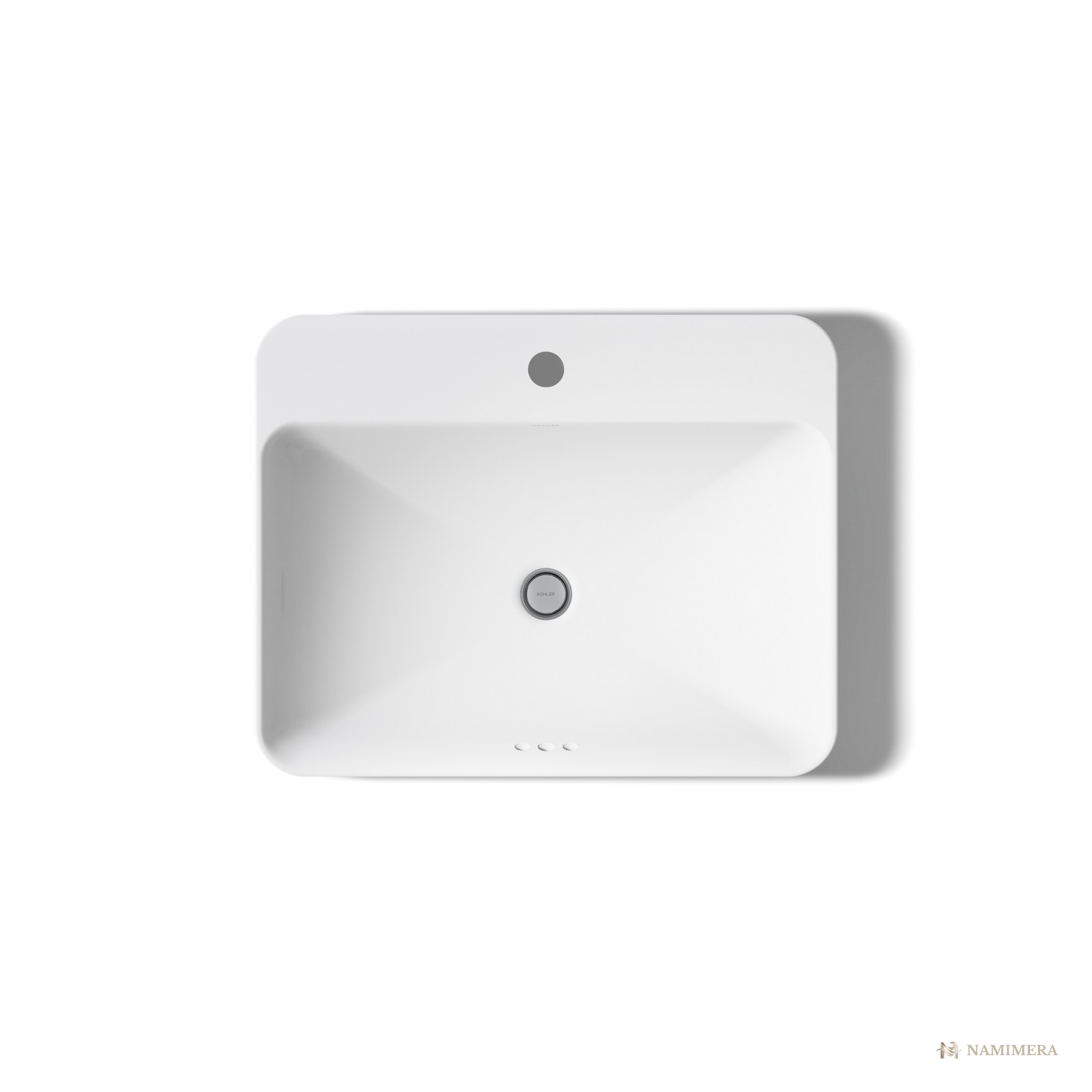 Namimera 23 in. Rectangular Vitreous China Vessel Bathroom Sink, White - product view