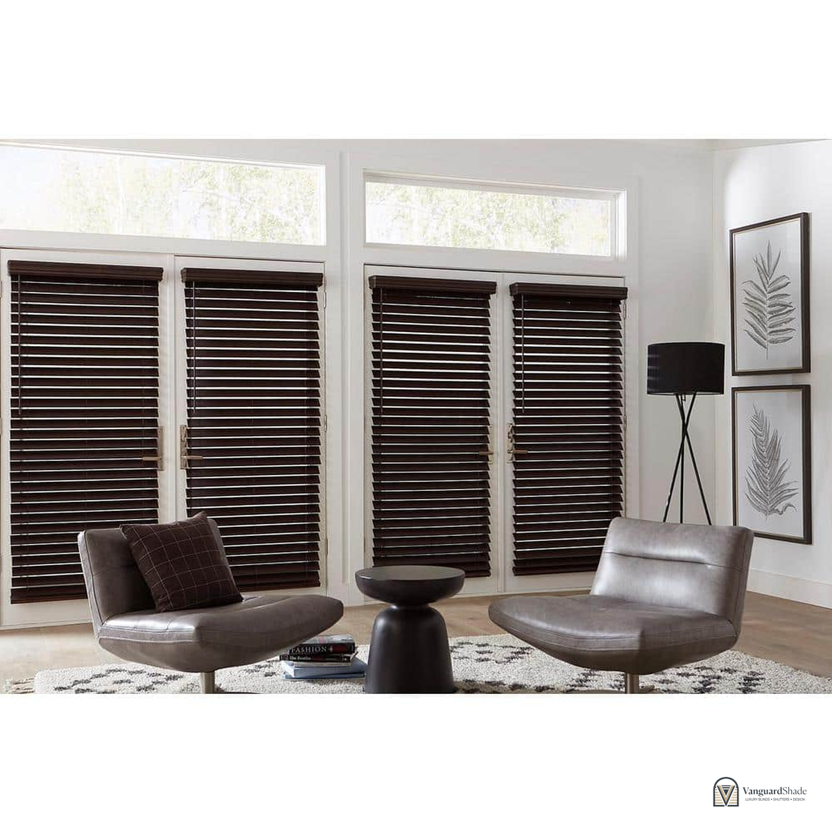 Vanguard Shade 2.5 in. Premium Cordless Faux Wood Blind, Custom Cut Width - alternate view