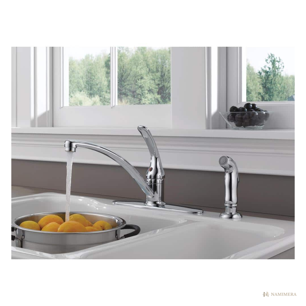 Namimera Single-Handle Standard Kitchen Faucet with Optional Side Sprayer, 1.8 GPM, Chrome - alternate view