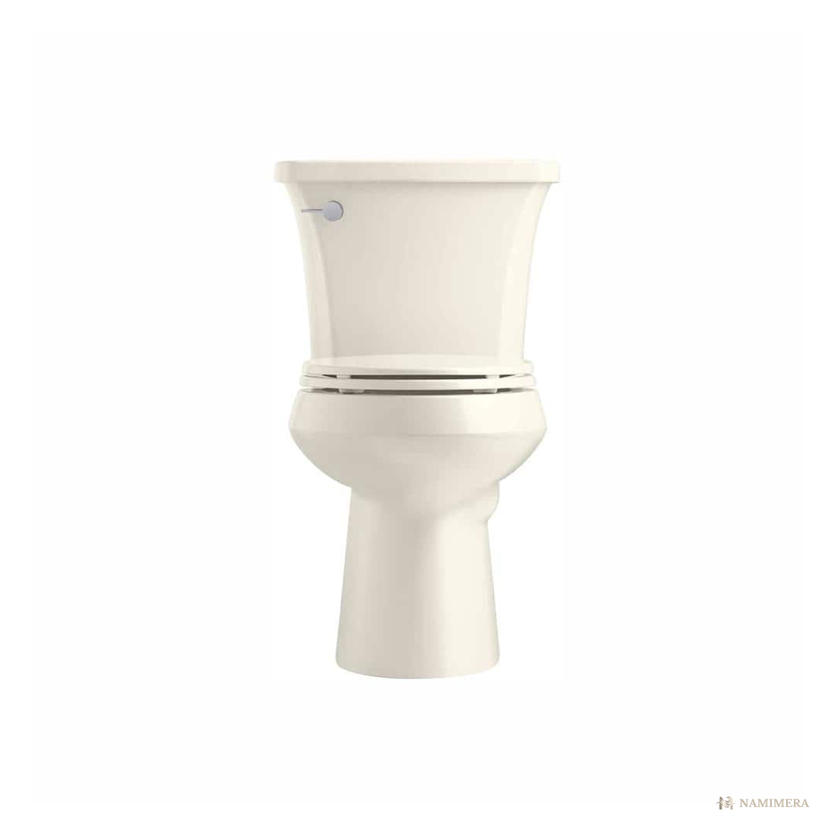 Namimera Two-Piece Elongated Chair-Height Toilet, 1.28 GPF Single Flush, 12 in. Rough-In, White - product view