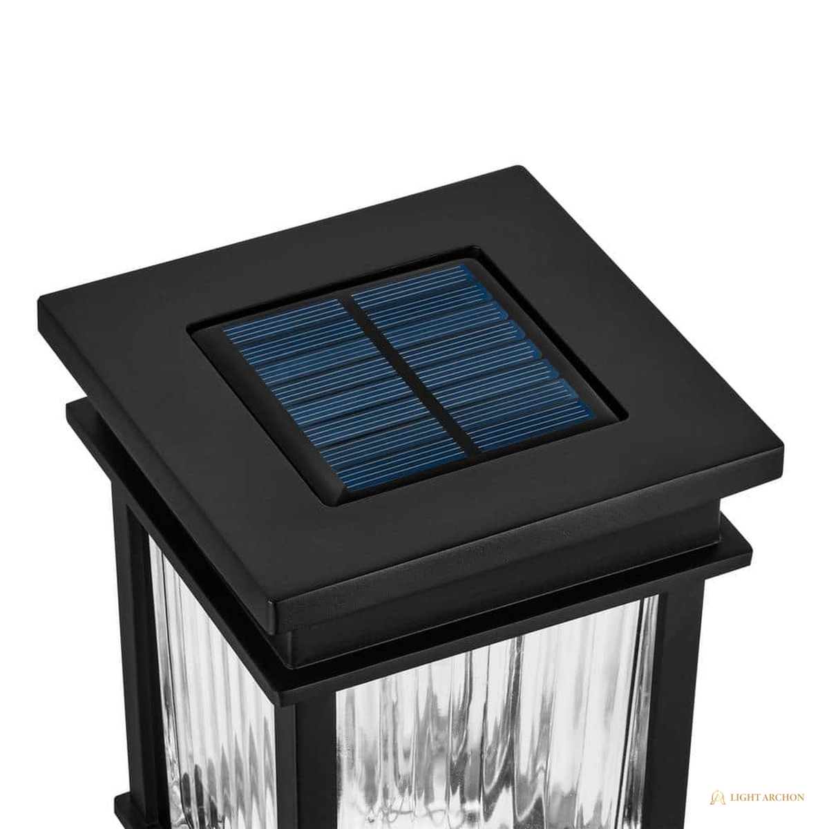 Light Archon Wayfare Solar LED Path Light with High-Low Output and Dual White, Black - installed view