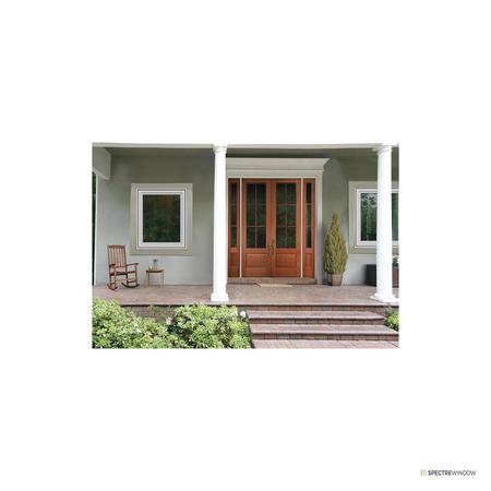 Spectre Window 29.5 in. x 35.5 in. Vinyl Casement Window with Low-E Insulated Glass - installed view