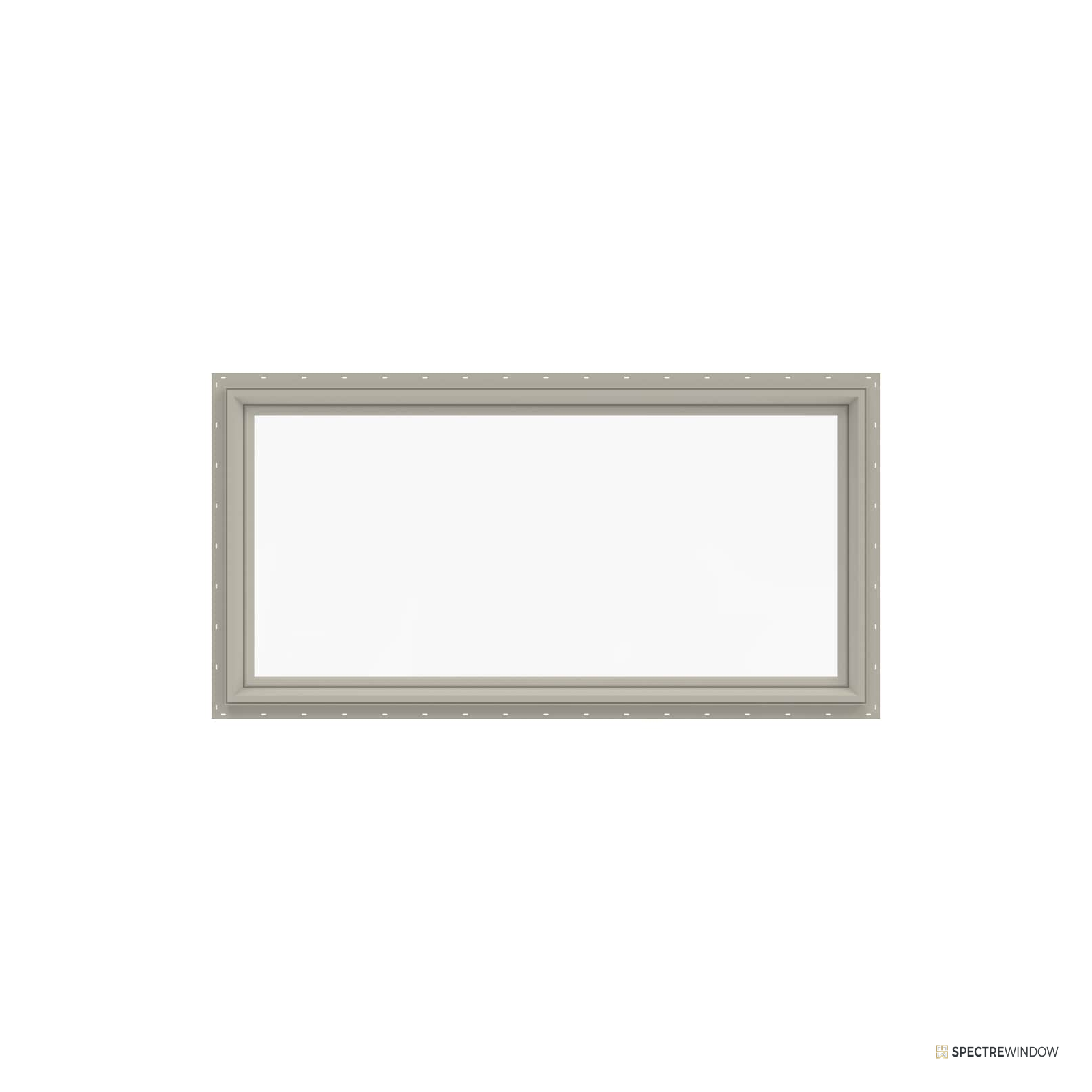 Spectre Window 47.5 in. x 23.5 in. Vinyl Picture Window with Low-E Insulated Glass - installed view