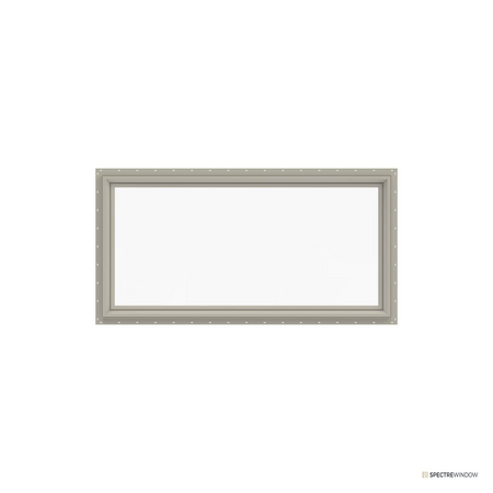Spectre Window 47.5 in. x 23.5 in. Vinyl Picture Window with Low-E Insulated Glass - installed view
