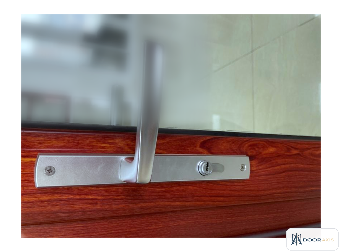 Door Axis 40 Series Aluminum Glass Swing Entry Door, European Profile - installed view