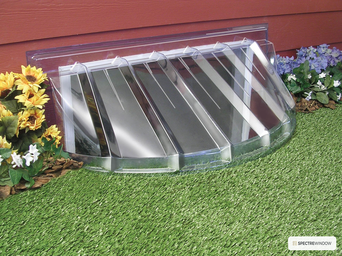 Spectre Window 42 in. x 19 in. x 15 in. Basement Window Well - installed view