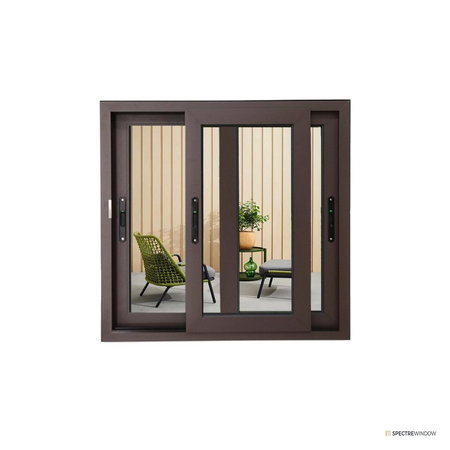 Spectre Window 85 Series Three Track Aluminum Sliding Window with Screen Track - installed view