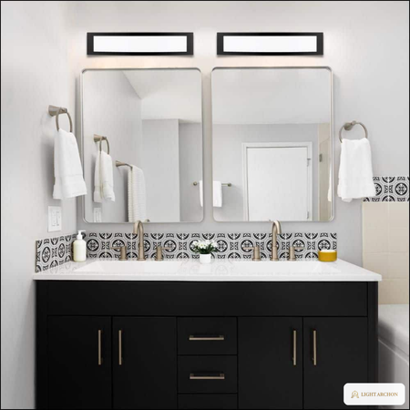 Light Archon Spectra 24 in. Selectable CCT LED Vanity Light - installed view