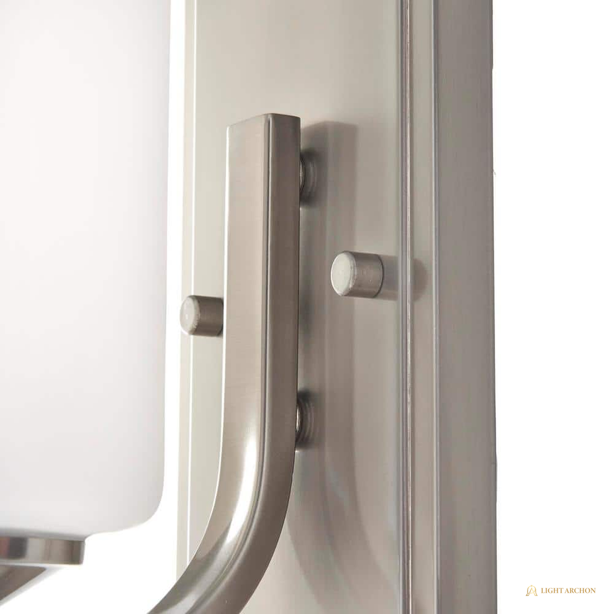 Light Archon Vesper 4.5 in. 1-Light Wall Sconce with Frosted Opal Shade, Brushed Nickel - installed view