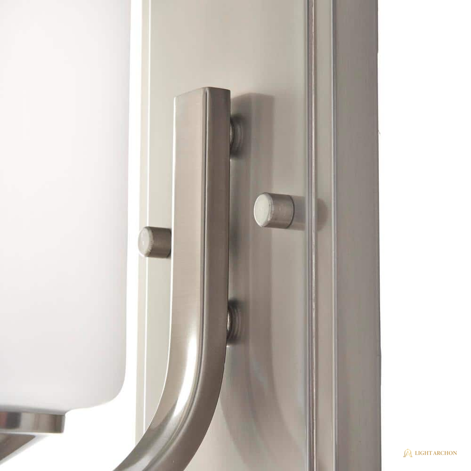 Light Archon Vesper 4.5 in. 1-Light Wall Sconce with Frosted Opal Shade, Brushed Nickel - installed view